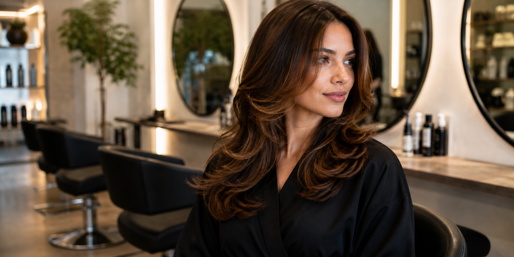 Butterfly haircut specialist in Kissimmee FL with long layered hair